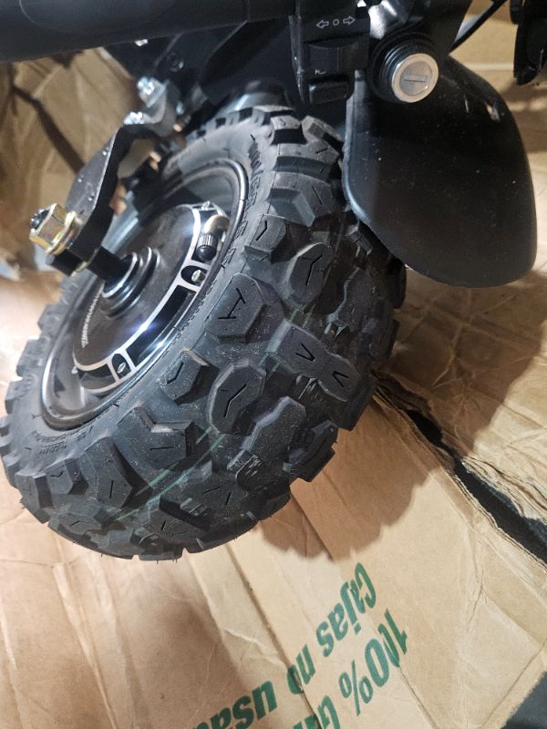 Photo 1 of **MINOR DAMAGE READ NOTES**
Electric Kick Scooter High Power Dual Drive 5600W Motor Top Speed 70KM/H, 60V27AH Lithium Battery Long Range 60-70KM, 11" Vacuum Off-Road Tire, Adult Electric Scooter with Foldable Seat Removable