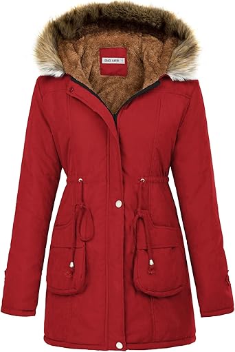 Photo 1 of 
Visit the GRACE KARIN Store
GRACE KARIN Women's Winter Coats Fleece Parkas Anoraks Hooded Military Jacket Coats