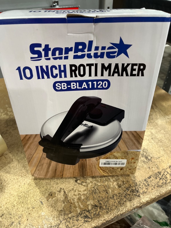 Photo 2 of 10inch Roti Maker by StarBlue with FREE Roti Warmer and Removable Handle - The automatic Stainless Steel Non-Stick Electric machine to make Indian style Chapati, Tortilla, Roti AC 110V 50/60Hz 1200W