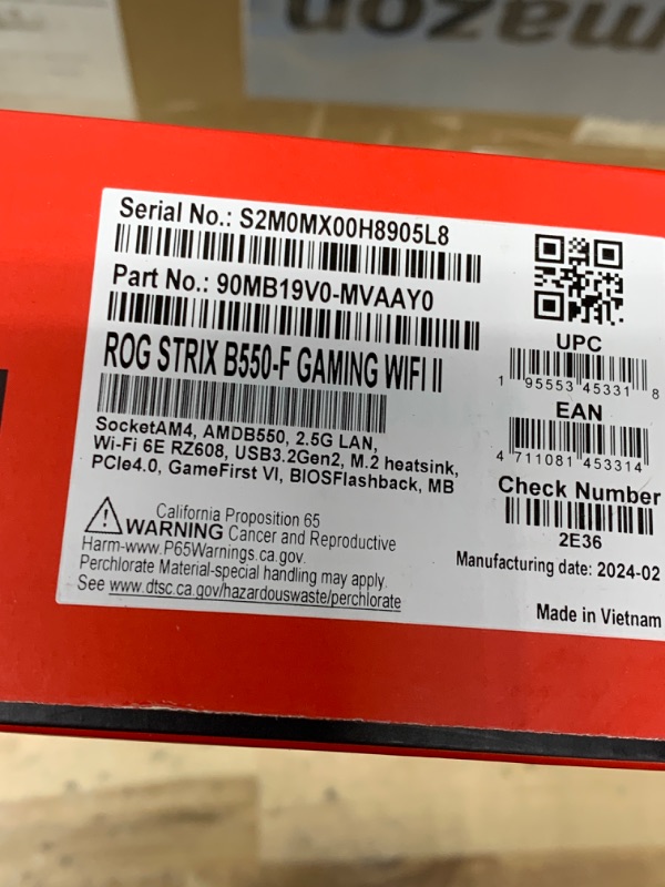 Photo 5 of Asus ROG Strix B550-F Gaming WiFi II AMD AM4 (3rd Gen Ryzen) ATX Motherboard (PCIe 4.0,WiFi 6E, 2.5Gb LAN, BIOS Flashback, HDMI 2.1, Addressable Gen 2 RGB Header and Aura Sync)