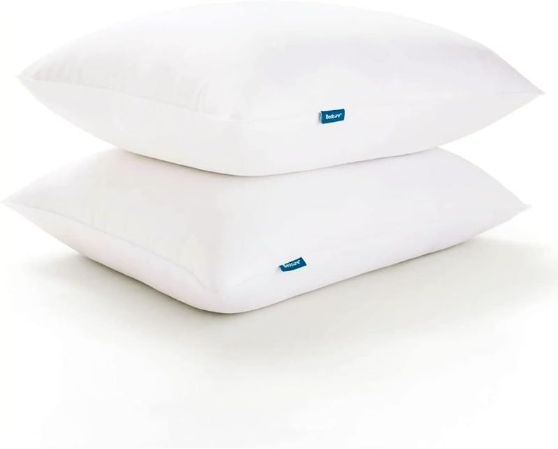 Photo 1 of Bedsure Firm Pillows Queen Size Set of 2 - Queen Pillows 2 Pack Hotel Quality Bed Pillows for Sleeping, Supportive Pillows for Side, Back Sleepers Queen 8.0 Inches