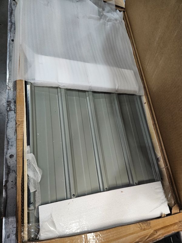 Photo 1 of *partial Set*, Internal 8 Ft. W X 5.3 Ft. D Outdoor Metal Storage Shed With Floor Frame And Lockable Door, 47 Sq. Ft.