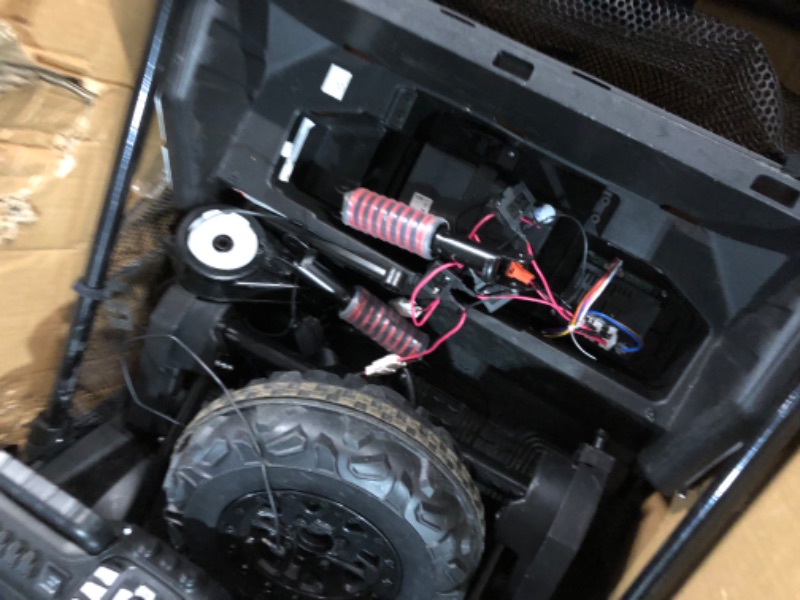 Photo 8 of ***USED - DAMAGED - MISSING PARTS - UNABLE TO TEST - SEE PICTURES***
ELEMARA 2 Seater Ride On Car for Kids Gift,12V 10AH Electric Off-Road Truck,4MPH Large Car,Side by Side Vehicle Max 140lbs with Remote Control,LED Light,Bluetooth,3 Speeds,2 Spring Suspe