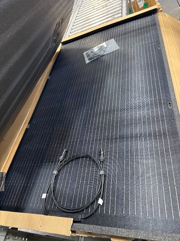 Photo 2 of ALLPOWERS SF200 Flexible Solar Panel 200W 32V IP68 Monocrystalline Solar Modules Bendable Semi-Flexible Mono Solar Panel 200 Watt for RV Roof Boat Cabin Van Uneven Surfaces