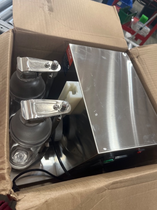 Photo 1 of VEVOR Milk Tea Shaking Machine, Electric Double Frame Milk Tea Shaker, 0-180s Adjustable Milk Shake Mixer Machine with Double 1000 ML PC Cups for Bubble Tea, Boba Tea, Juice, Coffee, Milk, Wine