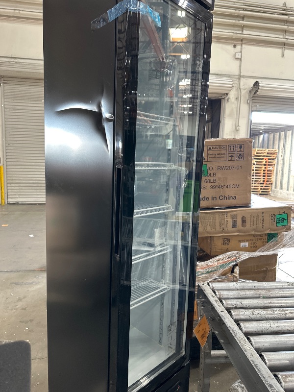 Photo 3 of 12 Cu.ft. Commercial Refrigerators Glass Door Beverage Refrigerators Commercial Fridge Upright Display Cooler with Soft LED Light and Adjustable Shelves for Restaurant Grocery Stores Home