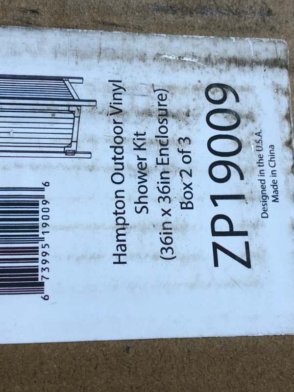 Photo 4 of ***INCOMPLETE/PARTIAL SET ITEM - NONREFUNDABLE - THIS SALE FINAL - SEE COMMENTS***
89in H x 62in W x 47in L (1 Enclosure) Zippity Hampton Outdoor Shower Enclosure Kit with Door, White Vinyl Privacy Stall for Pool Showers, Outside Changing Room for Backyar