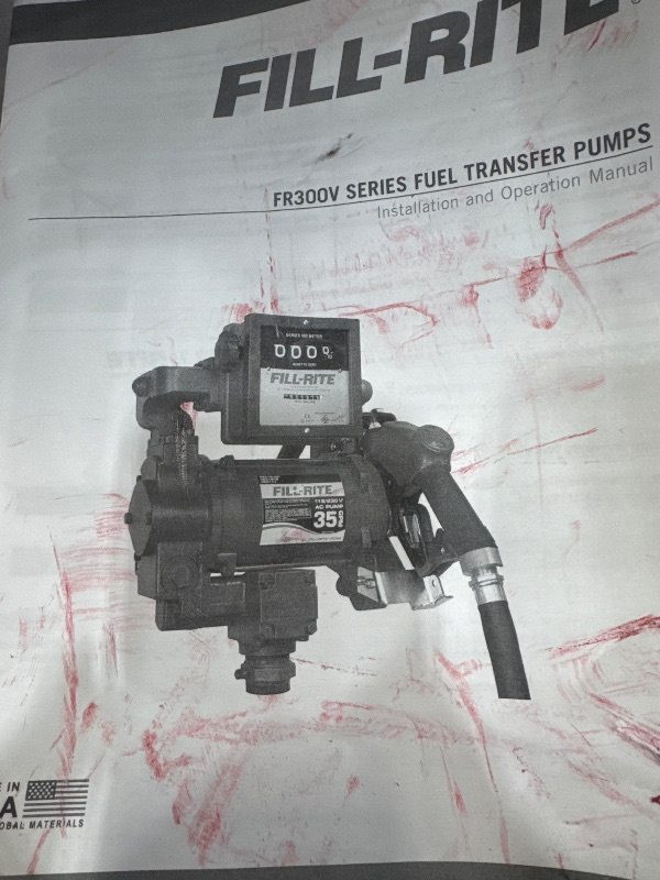 Photo 1 of Fill-Rite FR313V 115V/230V 35 GPM Fuel Transfer Pump w/AST Remote
