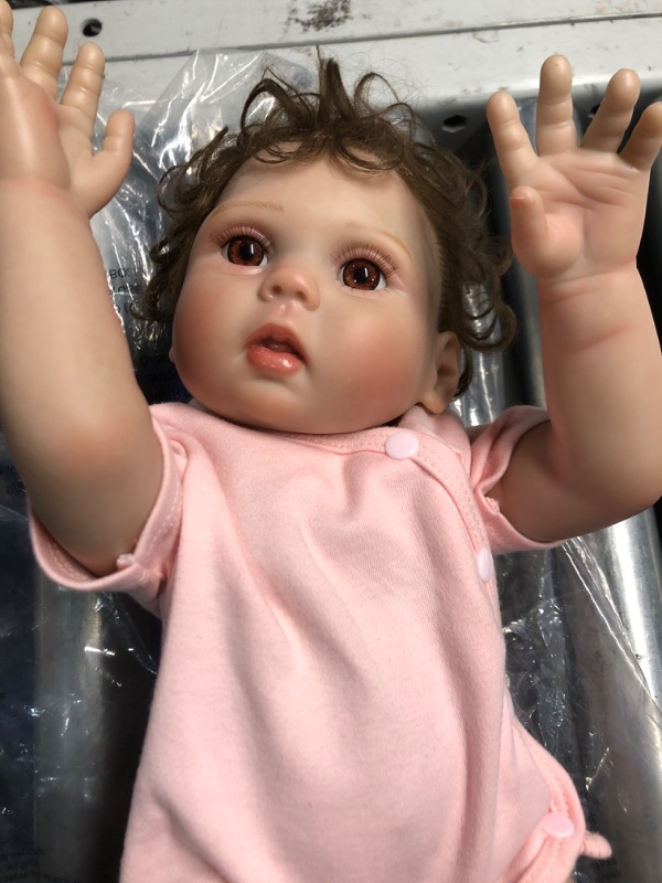 Photo 3 of ***STOCK PHOTO REFERENCE ONLY***
SCOM Lifelike Reborn Baby Dolls - 18 Inch Anatomically Correct Silicone Baby Girl, Realistic Dolls Girl with Full Body Vinyl, Newborn Real Life Baby for Kids 3+