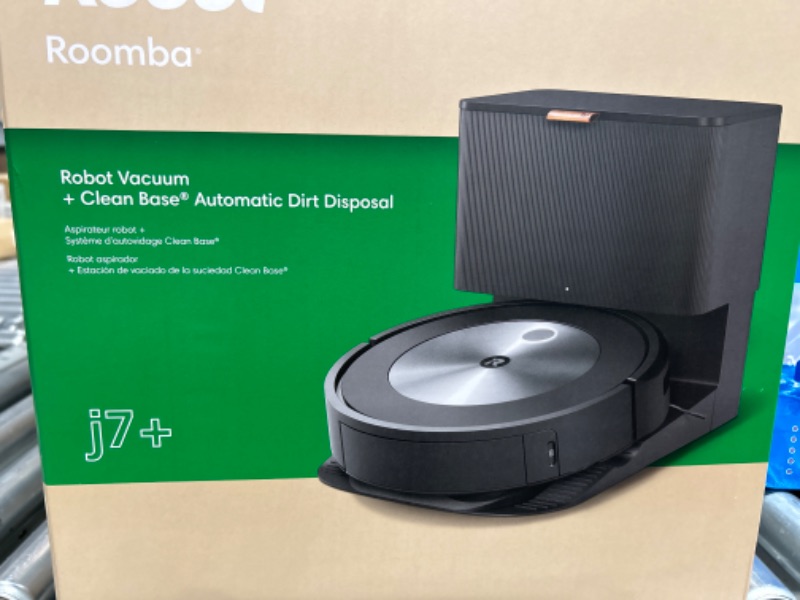 Photo 4 of **PARTS ONLY NON REFUNDABLE **READ NOTES**
iRobot Roomba j7+ (7550) Self-Emptying Robot Vacuum – Uses PrecisionVision Navigation to identify and avoid objects like Socks