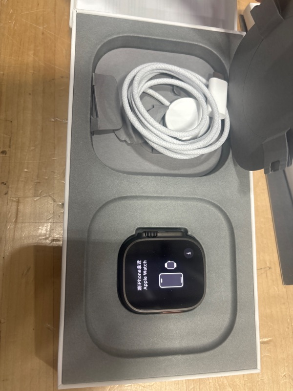 Photo 2 of (MISSING BAND) Apple Watch Ultra 2 [GPS + Cellular 49mm] Smartwatch, Sport Watch with Black Titanium Case with Black Titanium Milanese Loop - Small. Fitness Tracker, Precision GPS, Action Button, Carbon Neutral