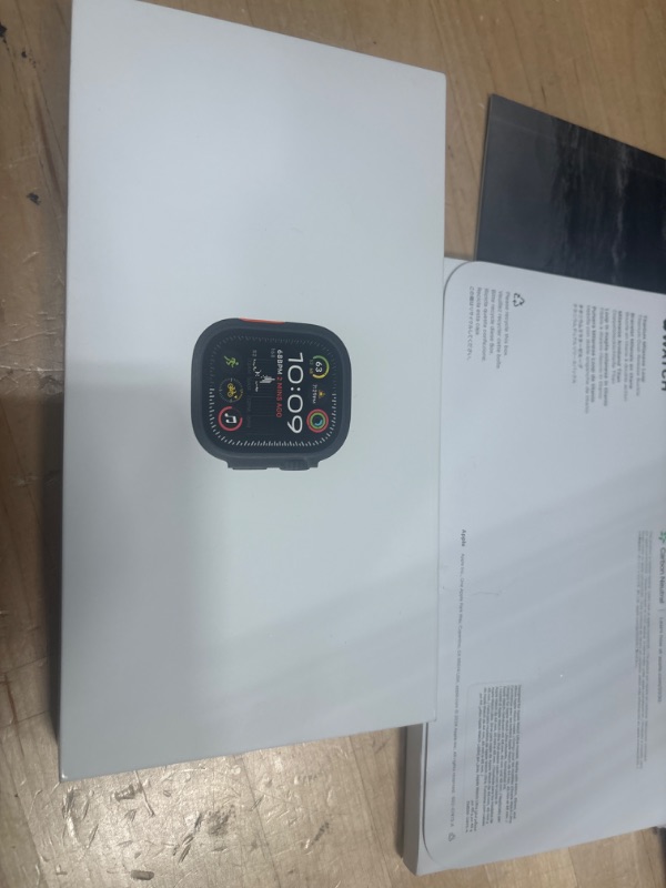 Photo 4 of (MISSING BAND) Apple Watch Ultra 2 [GPS + Cellular 49mm] Smartwatch, Sport Watch with Black Titanium Case with Black Titanium Milanese Loop - Small. Fitness Tracker, Precision GPS, Action Button, Carbon Neutral