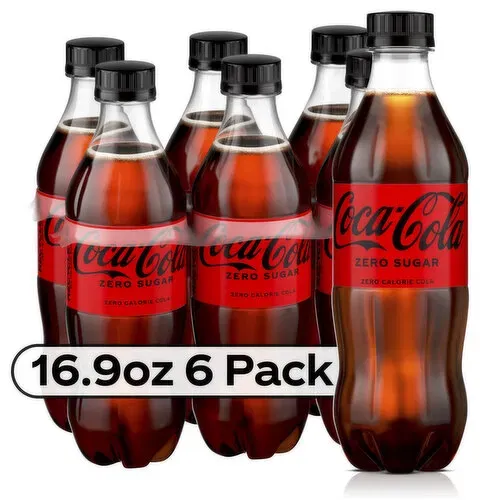 Photo 1 of *(Best By Oct 28,2024)* Coca-Cola Zero Sugar Diet Soda Soft Drink, 16.9 fl oz, 6 Each