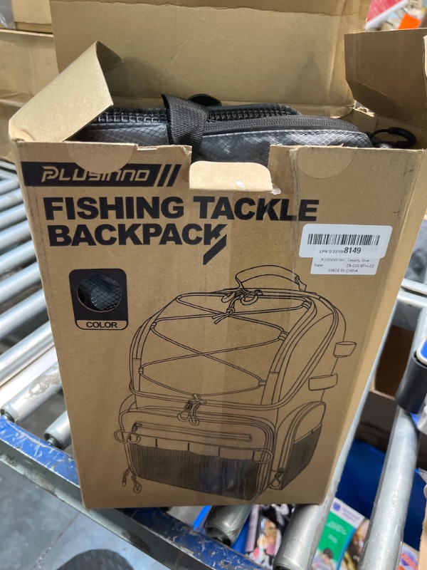 Photo 1 of PLUSINNO Fishing Backpack with Rod Holders & Cooler, 45L Large Water-resistant Fishing Tackle Bag,Fishing Tackle Backpack