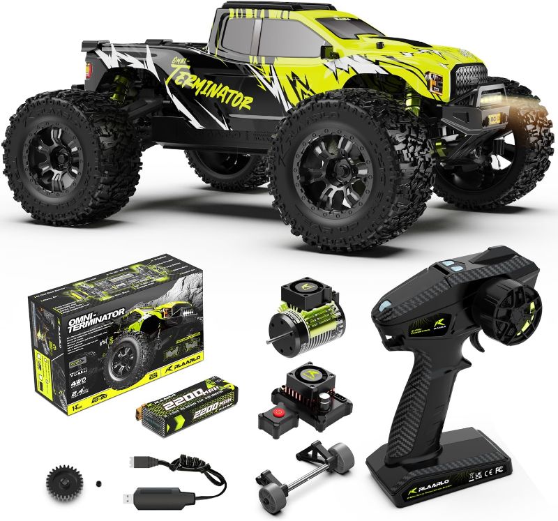 Photo 1 of 1/10 RTR Brushless Fast RC Cars for Adults,Max 50mph Hobby Electric Off-Road Monster Truck,Waterproof High Speed RC Car 4WD Remote Control Car with 3S Lipo,Green