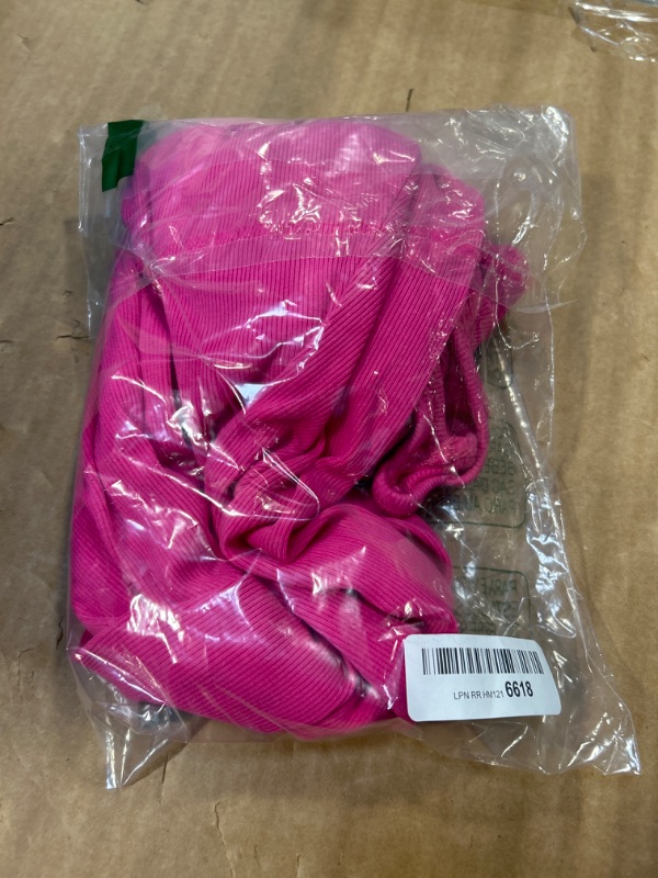 Photo 1 of oten Hot Pink Summer Maxi Dress for Women Sleeveless Square Neck Lounge Ribbed Date Night Party Long Dresses Hot Pink XS