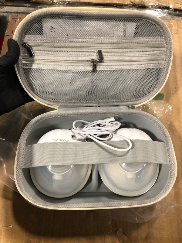 Photo 3 of *FOR PARTS ONLY* *ONE DOES NOT HOLD CHARGE* Momcozy Breast Pump Hands Free M5, Wearable Breast Pump of Baby Mouth Double-Sealed Flange with 3 Modes & 9 Levels, Electric Breast Pump Portable - 24mm, 2 Pack Quill Gray 2 Count Quill Gray