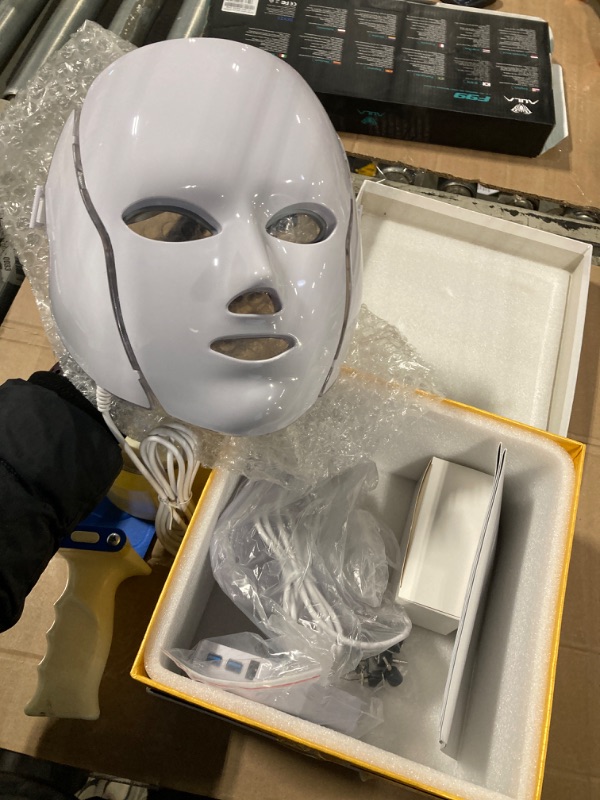 Photo 1 of EVFOFO 7 Colors LED Face Mask Light Therapy, Led Face Mask Light Therapy At Home, Blue Red Light Therapy Mask for Face