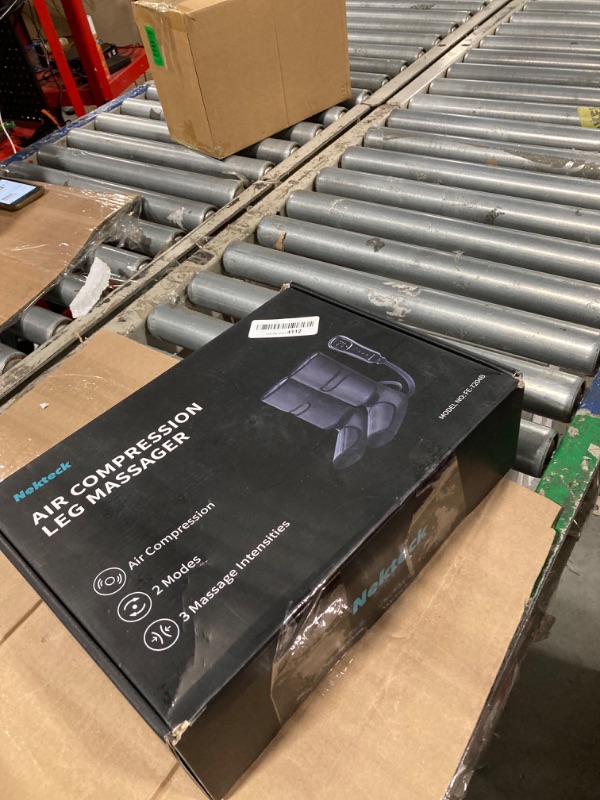 Photo 3 of Nekteck Leg Massager with Air Compression for Circulation and Relaxation, Foot and Calf Massage Machine with Hand-held Controller 2 Modes 3 Intensities, Adjustable Leg Wraps for Home and Office Use
