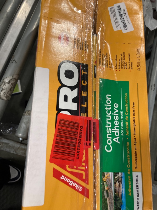 Photo 1 of SikaBond Construction Adhesive, Gray, Advanced Polyurethane for Outdoor. Water immersible & Waterproof, 29 fl.oz (Pack of 6)