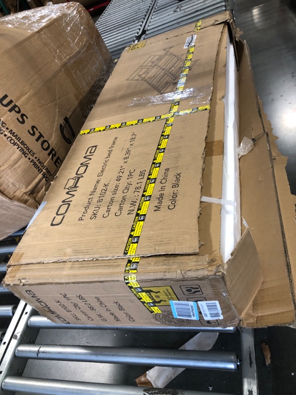 Photo 1 of COMHOMA Adjustable Bed Frame King Bed Base with Remote Control, Independent Head and Foot Incline, Adjustable Bed Frames with Mattress Holder, Bed Base Only King-73