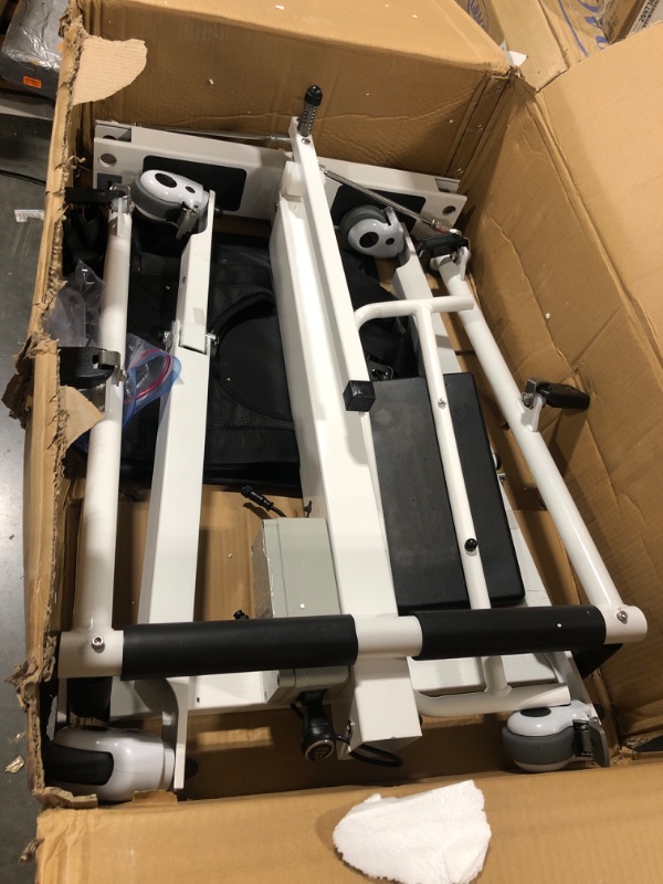 Photo 1 of Electric Patient Lift Transfer Chair, Portable Patient Lift for Home Foldable Wheelchair Lift for car, Wheelchair to car Transfer Devices with 2 seat Cushion (Electric Patient Lift Transfer Chair)