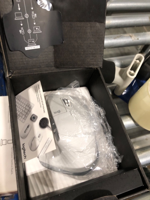Photo 1 of Logitech MX Master 3S for Mac - Wireless Bluetooth Mouse with Ultra-Fast Scrolling, Ergo, 8K DPI, Quiet Clicks, Track on Glass, Customization, USB-C, Apple, iPad - Pale Grey