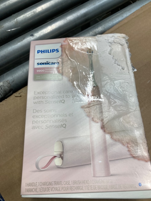 Photo 2 of ***VERY DAMAGEBOX*** Philips Sonicare 9900 Prestige Rechargeable Electric Power Toothbrush with SenseIQ, Pink, HX9990/13