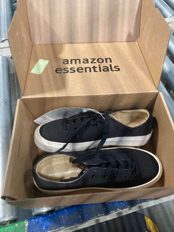 Photo 1 of Amazon Essentials Women's Comfortable Lace Up Sneakers, Black, 7.5