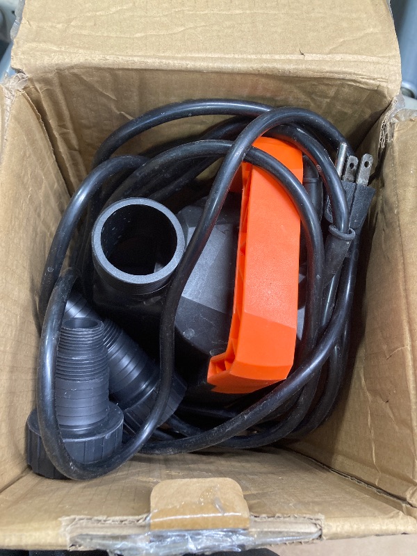 Photo 2 of ***VERY USED***/***NO RETURN***
 Clean Water Pump, Prostormer 1HP 3430GPH Portable Household Submersible Utility Drainage Pump with Automatic Float Switch for Swimming Pool, Pond, Flooded Cellar and Basement