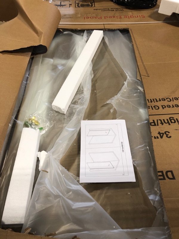 Photo 1 of 
Custom Cut to Size Glass Shower Panel 3/8''(10mm) Thick Tempered Glass Shower Panel with Hardware Install Ready (Shower Panel)