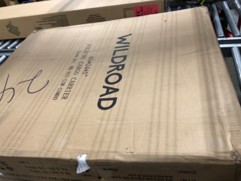 Photo 1 of Wildroad Hitch Cargo Carrier Basket Combo 60" x 24" x 6" 500 LBS Folding Trailer Hitch Cargo Carrier Fits 2" Receiver with 18.2 Cubic feet Cargo Bag, Hitch Stabilizer, Cargo Net and Ratchet Straps