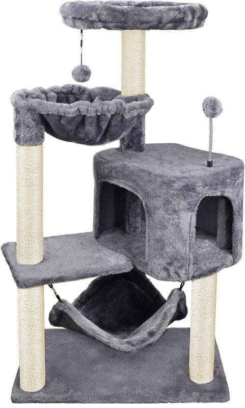 Photo 1 of 
Newest Cat Tree with Cat Condo and Big Hammock, Grey