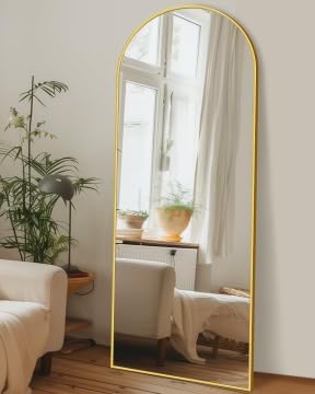 Photo 1 of 
Full Length Mirror, 59"x18" Floor Mirror, Arch Floor Standing Mirror Freestanding Arch Full Body Mirror with Stand for Bedroom, Hanging Mounted...