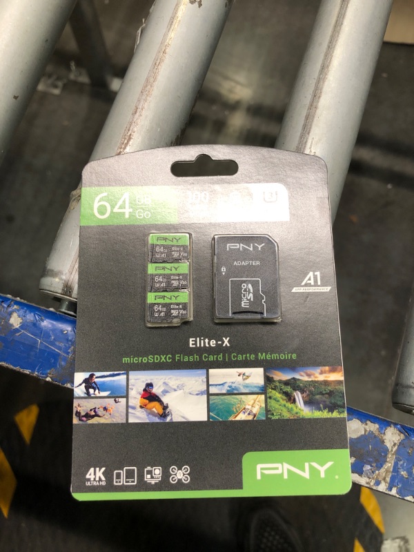 Photo 2 of ***SEALED***PNY 64GB Elite-X Class 10 U3 V30 microSDXC Flash Memory Card 3-Pack - 100MB/s