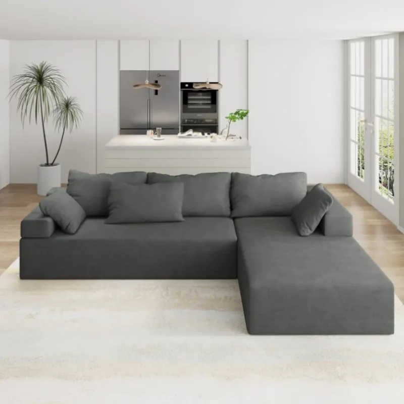 Photo 1 of ***partial set*** ZNTS Modern Upholstered Sectional Sofa Couch Set,Modular 108" L Shaped Sectional Living Room Sofa