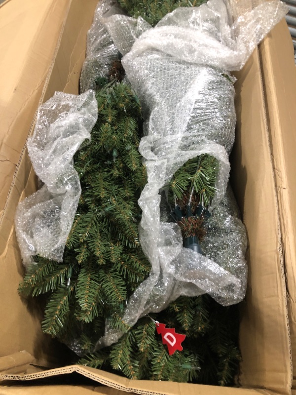 Photo 2 of 10 Ft. Pre- Incandescent Slim Fraser Fir Artificial Christmas Tree with 900 UL Clear Lights