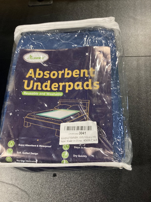 Photo 2 of Alsunny® Hide Stains Waterproof Pads 45x56 Inch(2Pack),Bed Pads for Incontinence Washable Extra Large,Bed Pads Washable Waterproof for Beds Sofa & Mattress,Adults Seniors Kid,Pet,Incontinence Bed Pads