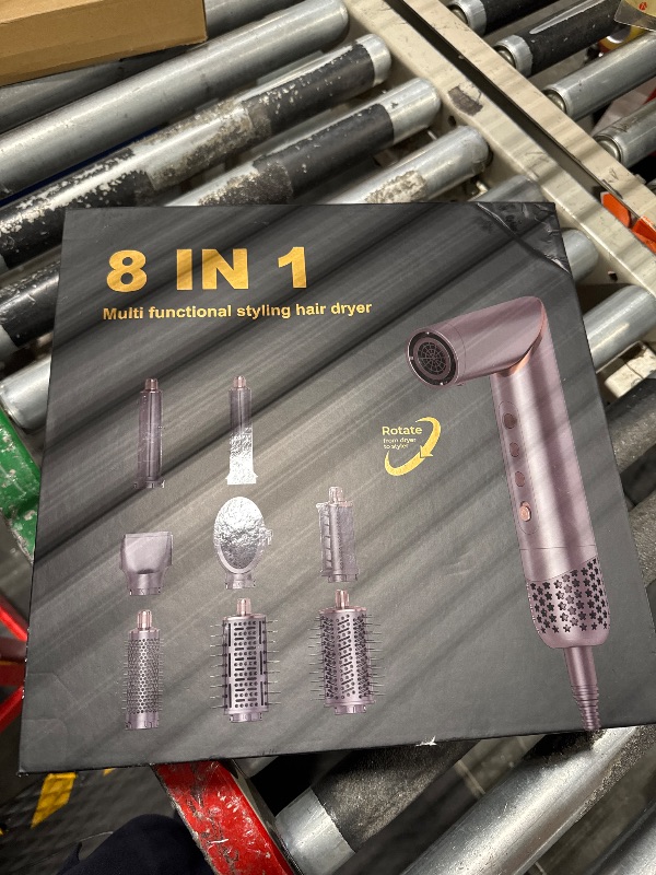 Photo 1 of 8 in 1 Hair Dryer Brush, Air Styling Tools Wrap 110000 RPM High Speed Ionic Blow Dryer Brush Set, 1400 Watt Ions Hot Air Brush, Left&Right air Curler, Volumizer, Thermal Brush, Hair Straightener Brush