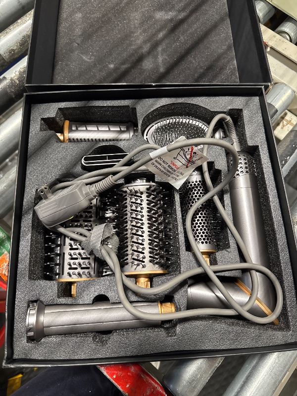 Photo 1 of 8 in 1 Hair Dryer Brush, Air Styling Tools Wrap 110000 RPM High Speed Ionic Blow Dryer Brush Set, 1400 Watt Ions Hot Air Brush, Left&Right air Curler, Volumizer, Thermal Brush, Hair Straightener Brush
