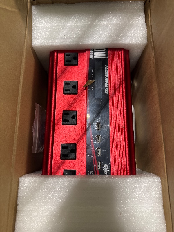 Photo 1 of Cantonape 2500W Power Inverter 12V to 110V DC to AC with LCD Display, Remote Controller 4 x AC Outlets and 4 x 3.1A USB Car Adapter for Car Truck Boat RV Solar System