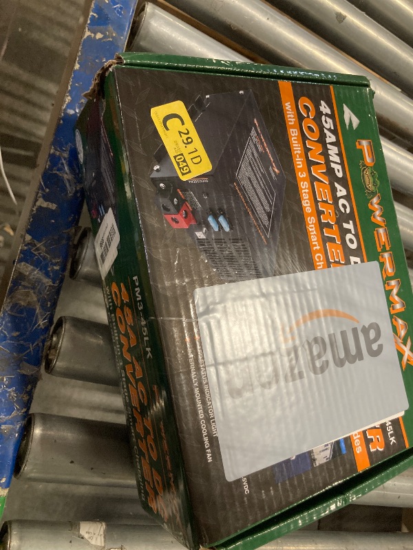 Photo 1 of PowerMax PM3-45Power Supply, AC to DC Converter 110/120 VAC to DC 0-12 Volt 45Amp, Battery Charger with 3 Stage Smart Charging Mode, Built-in Cooling Fan and LED Indicator Light, Lithium Compatible 45 Amp Converter - PM3 12V