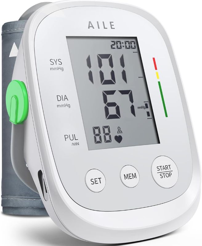 Photo 1 of 
Blood Pressure Monitor,AILE blood pressure machine Upper Arm Large Cuff(8.7"-16.5"Adjustable),automatic high blood pressure cuff for home use..