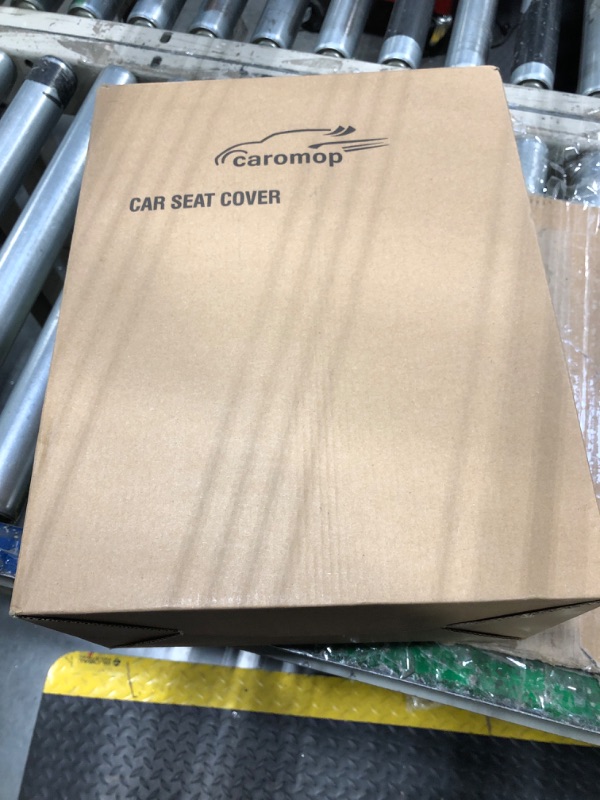 Photo 1 of CAROMOP Luxury Leather Car Seat Covers Full Set-Waterproof Seat Protectors with Split Bench Seat Covers for Cars-Universal Cars Interior Covers for Sedans