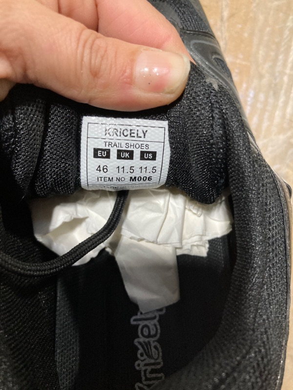 Photo 1 of Kricely Men's Walking Shoes Breathable Lightweight Fashion Sneakers Non Slip Sport Gym Jogging Trail Running Shoes?Black 11.5?