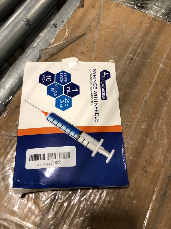 Photo 2 of 10 Pack 1ml Syringes with Needle - 25G, 1.0 inch Needle Luer Lock Syringe Individually Packaged