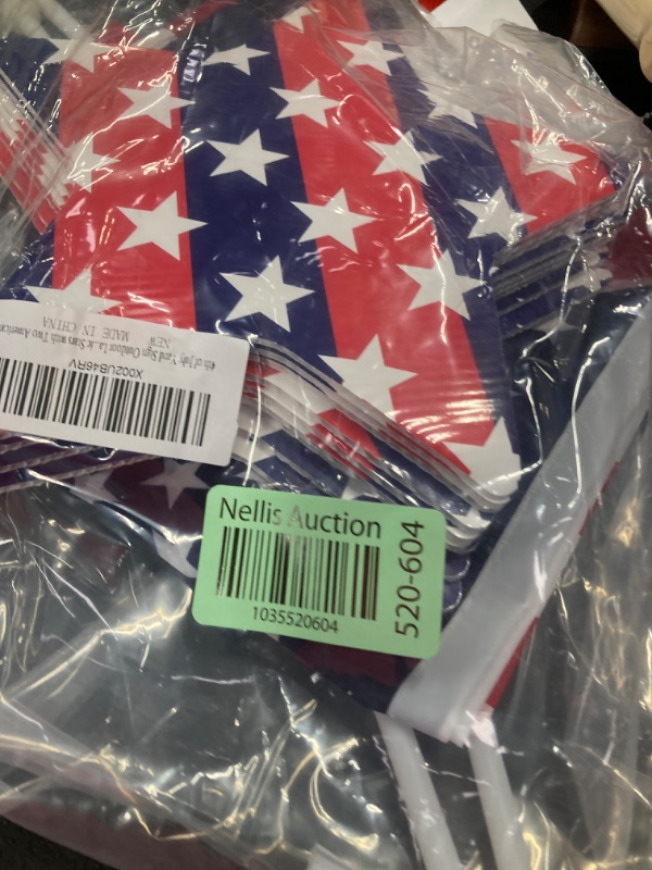 Photo 1 of 4th of July Yard Sign Outdoor Lawn Decorations,Memorial Day Yard Decorations,Independence Day Party Supplies Waterproof Signs - Set of 9 Pcs Patriotic Stars with Two American flags.