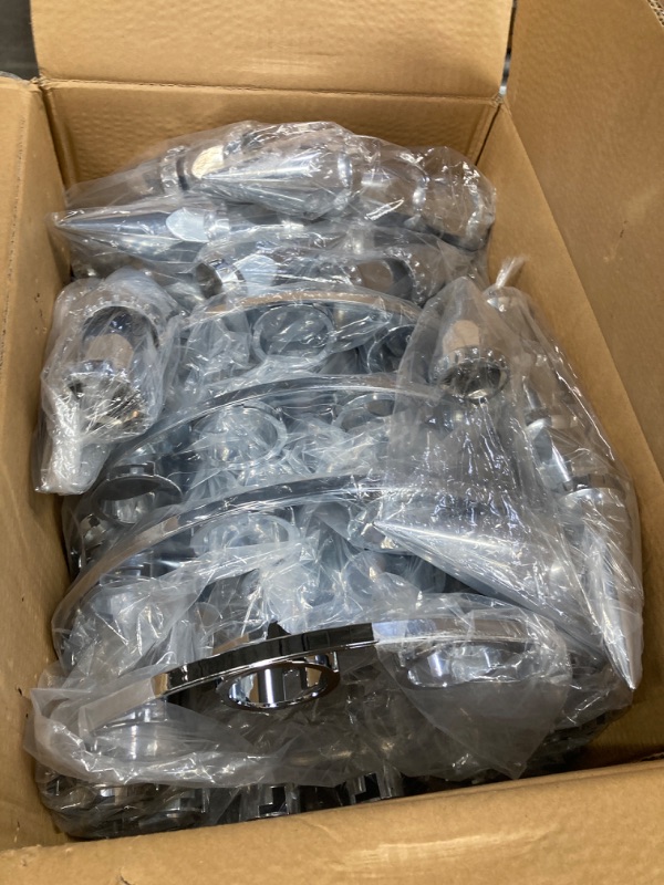 Photo 1 of ***MISSING CAPS*** Spike Rear Axle Cover Combo Kits for Semi Truck Hubs w/Screw-On 33mm Lug Nut, ABS Plastic Chrome Plated, 10 Hole Removable Caps, 4Pcs