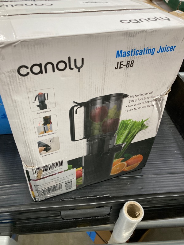 View 2 of Cold Press Juicer Machines, 6.1" Extra Large Feed Chute, 350W Professional Slow Masticating Juicer Fit Whole Fruits & Vegetables, Easy to Clean