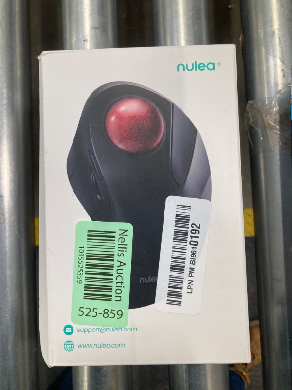 Photo 1 of Nulea Wireless Ergonomic Trackball Mouse, Rechargeable, Bluetooth Rollerball Mouse, 44mm Index Finger Trackball, 5 Adjustable DPI, Compatible with PC, Laptop, Mac